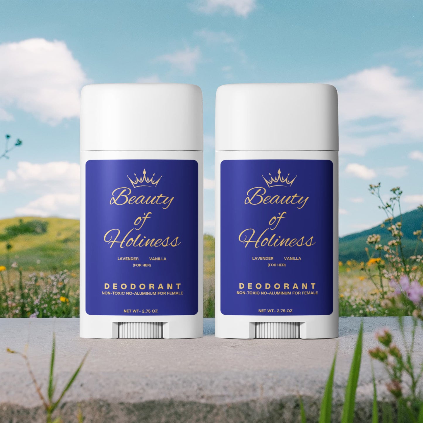 Beauty of Holiness 2 Pack Non-toxic Natural Deodorant - Women