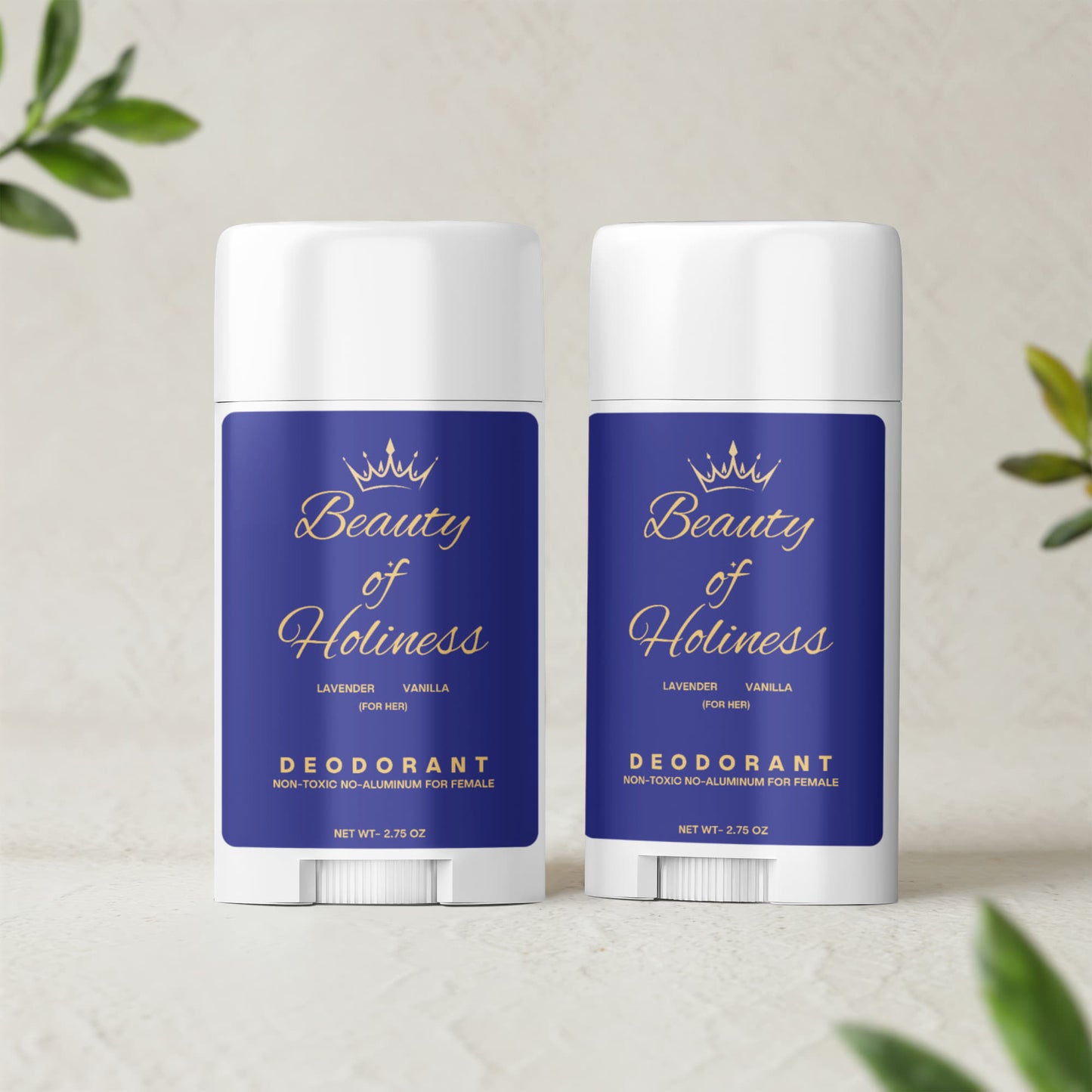 Beauty of Holiness 2 Pack Non-toxic Natural Deodorant - Women