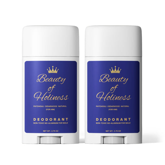 Beauty of Holiness 2 Pack Non-toxic Natural Deodorant - Men